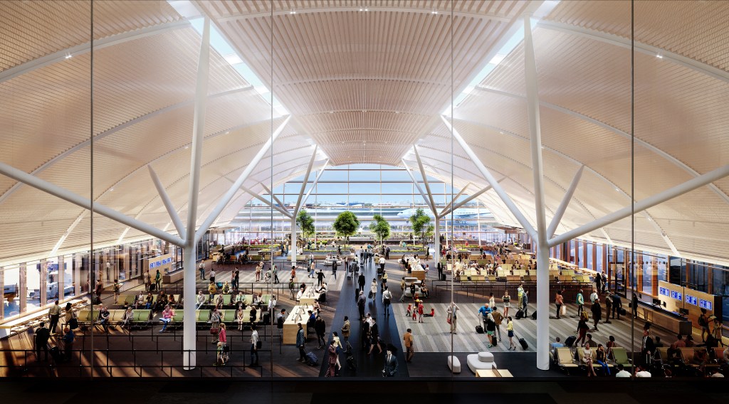 New renderings of O'Hare Satellite Hall show rebuilding plan, but questions remain