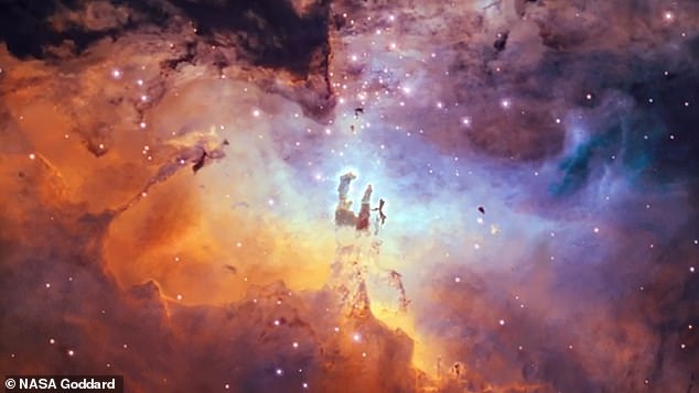 The Pillars of Creation 6,500 light years away lie in a regional space known as the Eagle Nebula